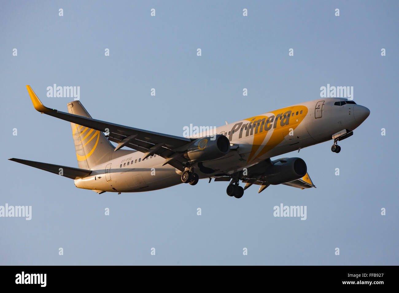 Primera, Flugzeug im Flug Stockfoto