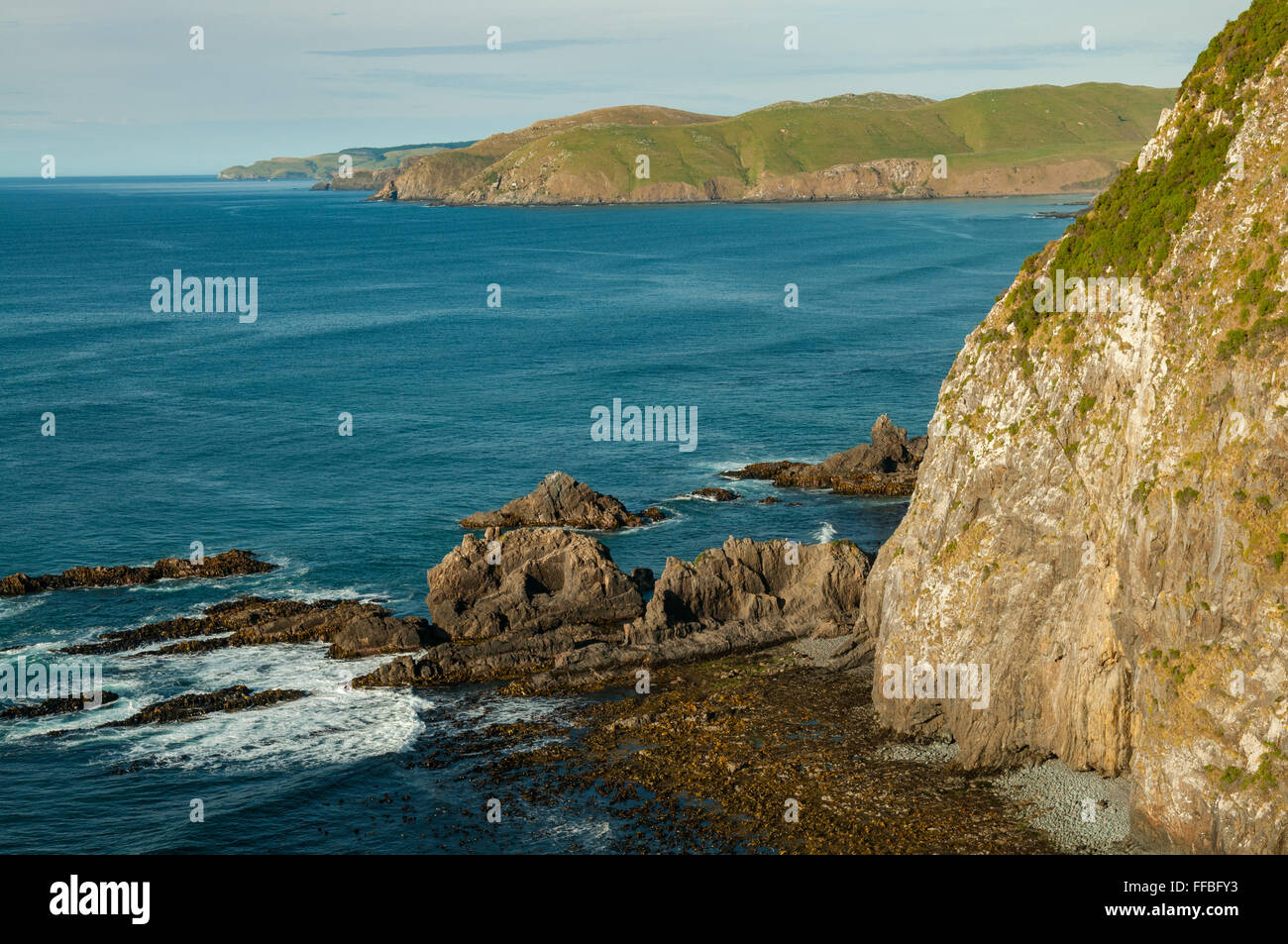 Blick vom Nugget Point, die Catlins, South Otago, Neuseeland Stockfoto