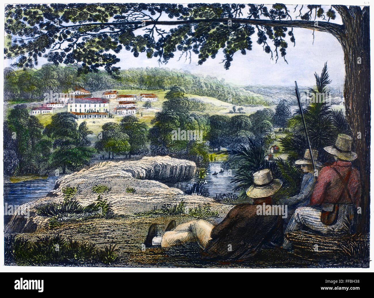 VIRGINIA: PANORAMABLICK, 1831. /Nview von Shannondale Springs, Virginia. Stahlstich, 1831. Stockfoto