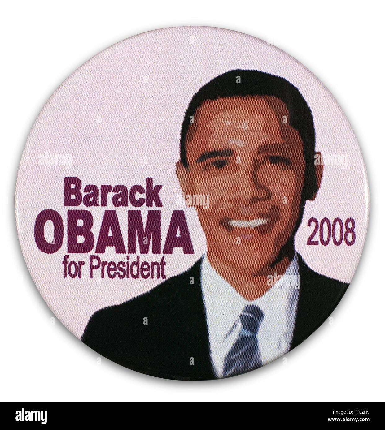PRÄSIDENTSCHAFTSWAHLKAMPF 2008. /nCampaign-Taste zum demokratischen Präsidentschaftskandidaten Barack Obama 2008. Stockfoto