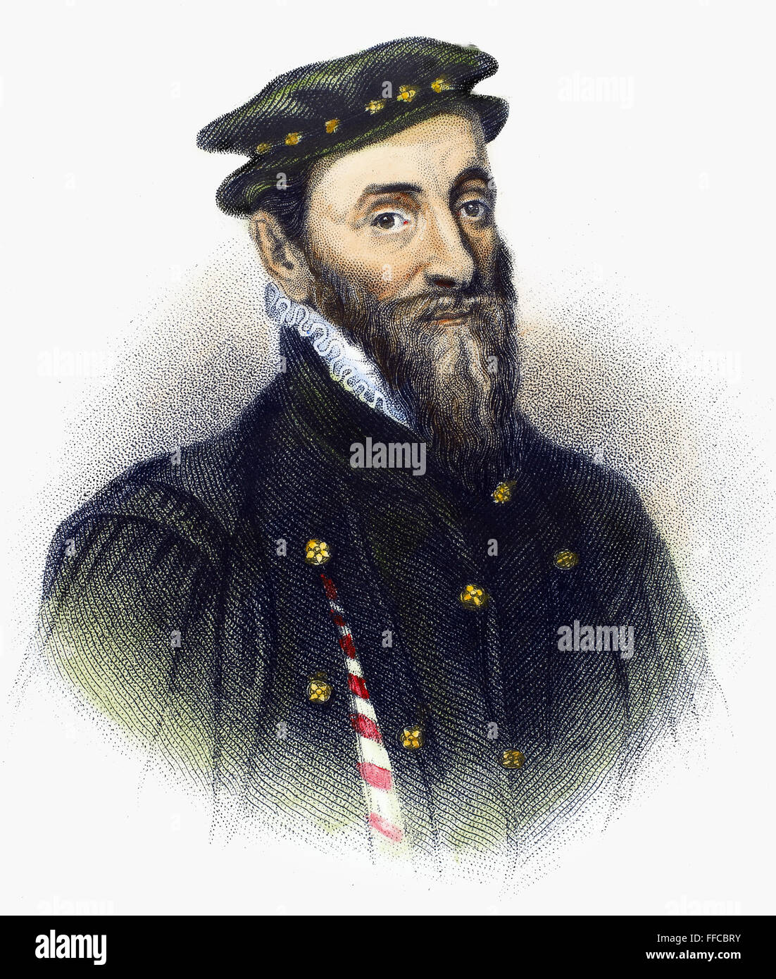 SIR THOMAS GRESHAM /n(1519-1579). Englische Finanzier. Stahlstich, Englisch, c1830. Stockfoto