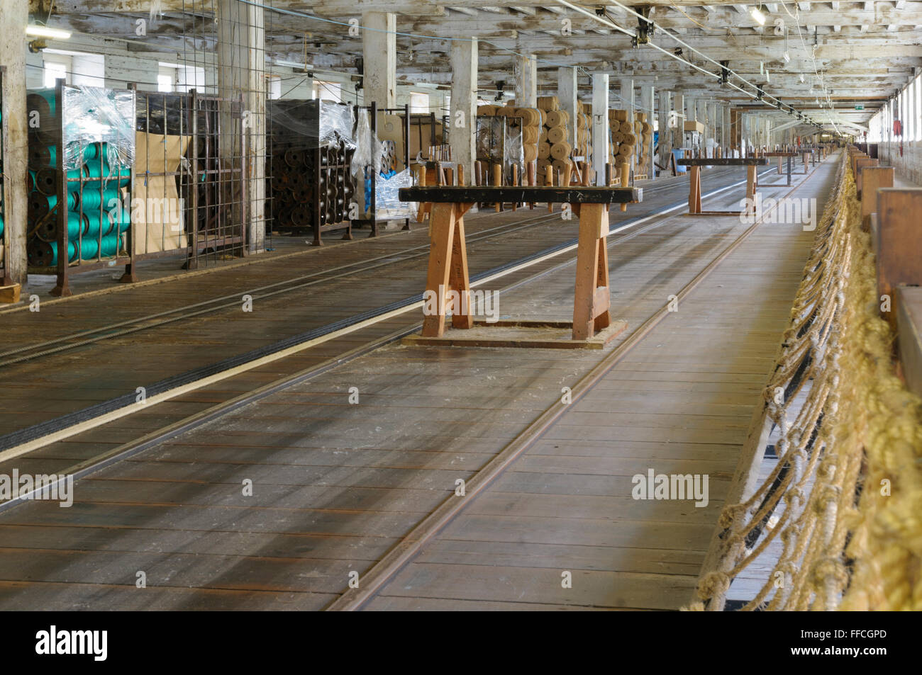 Das Seil gehen, Chatham historischer Dockyard, Kent, England, UK Stockfoto