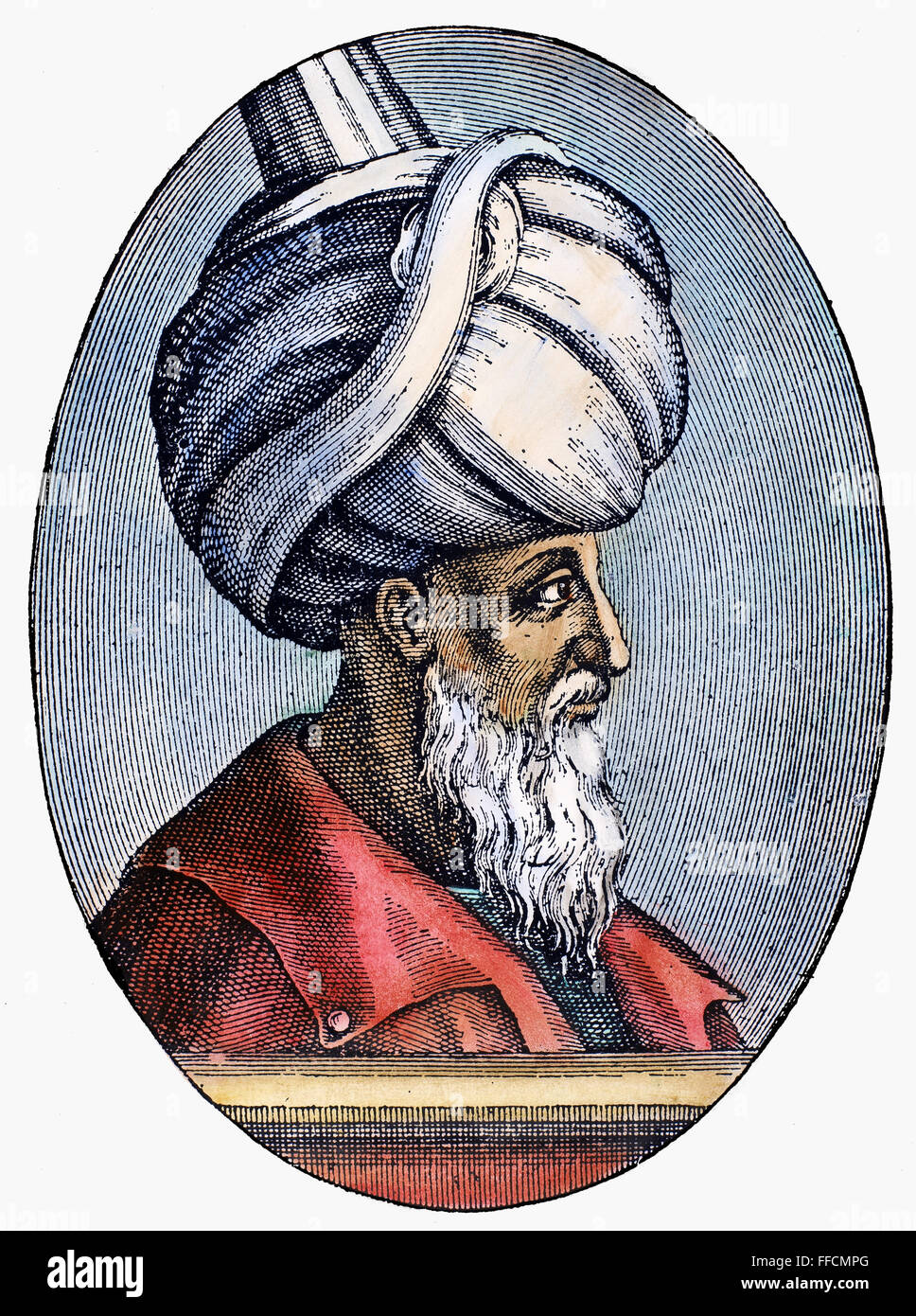 SULEIMAN der prächtige /n(c1494-1566). Sultan des Osmanischen Reiches, 1520-1566. Line-Gravur, 16. Jahrhundert. Stockfoto