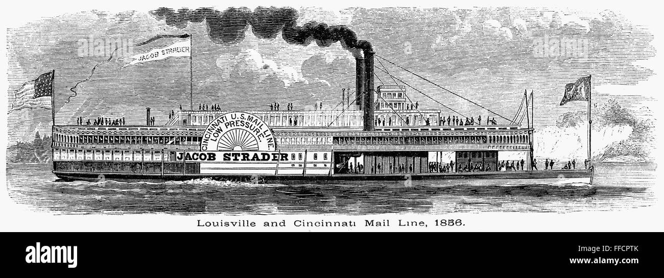 E-MAIL STEAMBOAT, 1856. /nThe Louisville und Cincinnati Mail Line ...