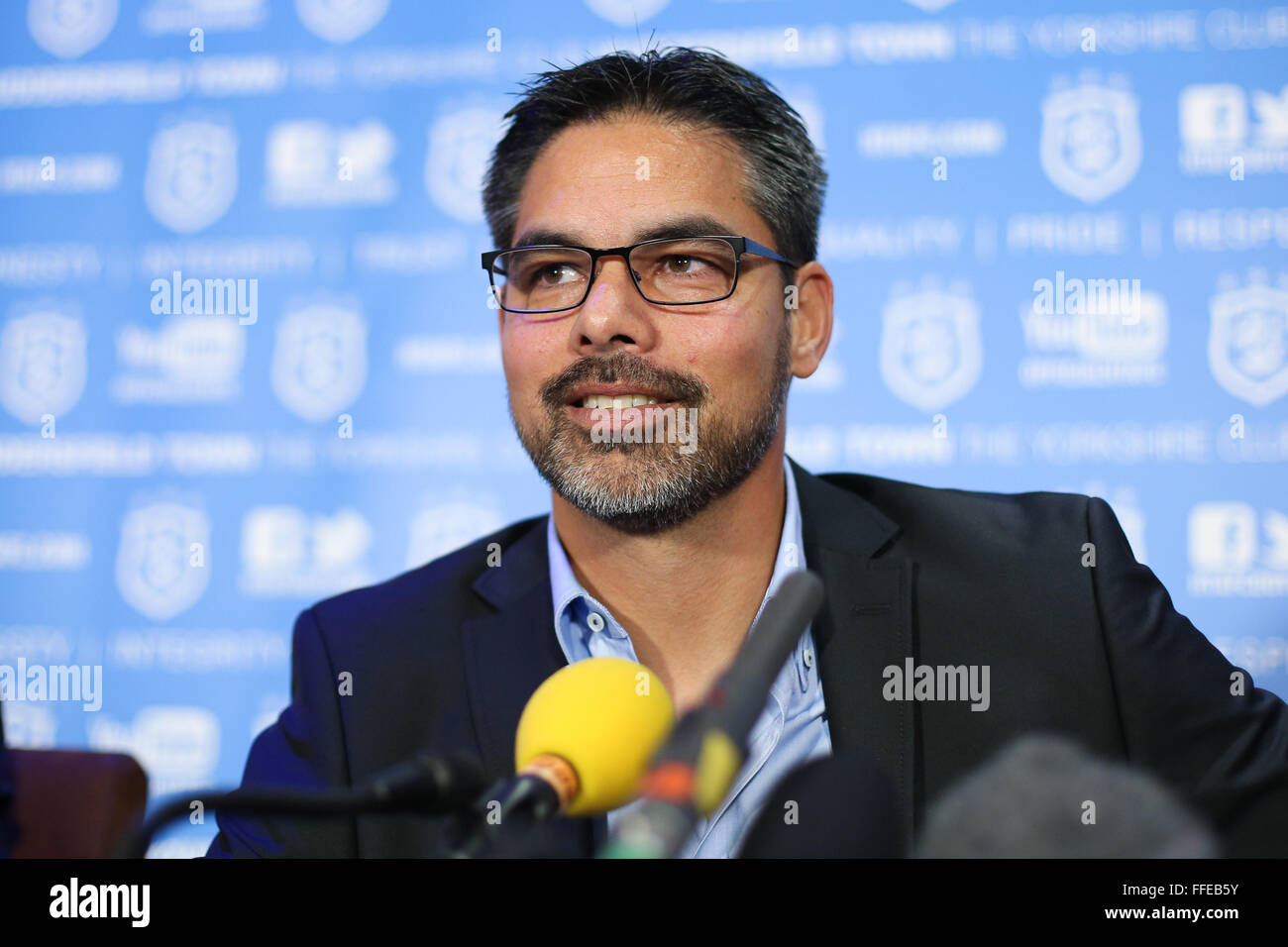 David Wagner ist als neuen Cheftrainer Huddersfield Städte auf einer Pressekonferenz an der Club offiziell enthüllt. 9 t Stockfoto