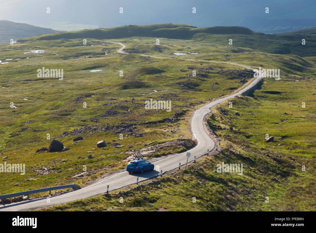 Der Gebirgspass, Applecross (oder Bealach Na Bà)-Ross-Shire, Schottisches Hochland. Stockfoto