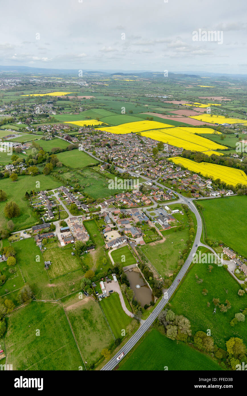Eine Luftaufnahme von der West Midlands Dorf Hagley Stockfoto