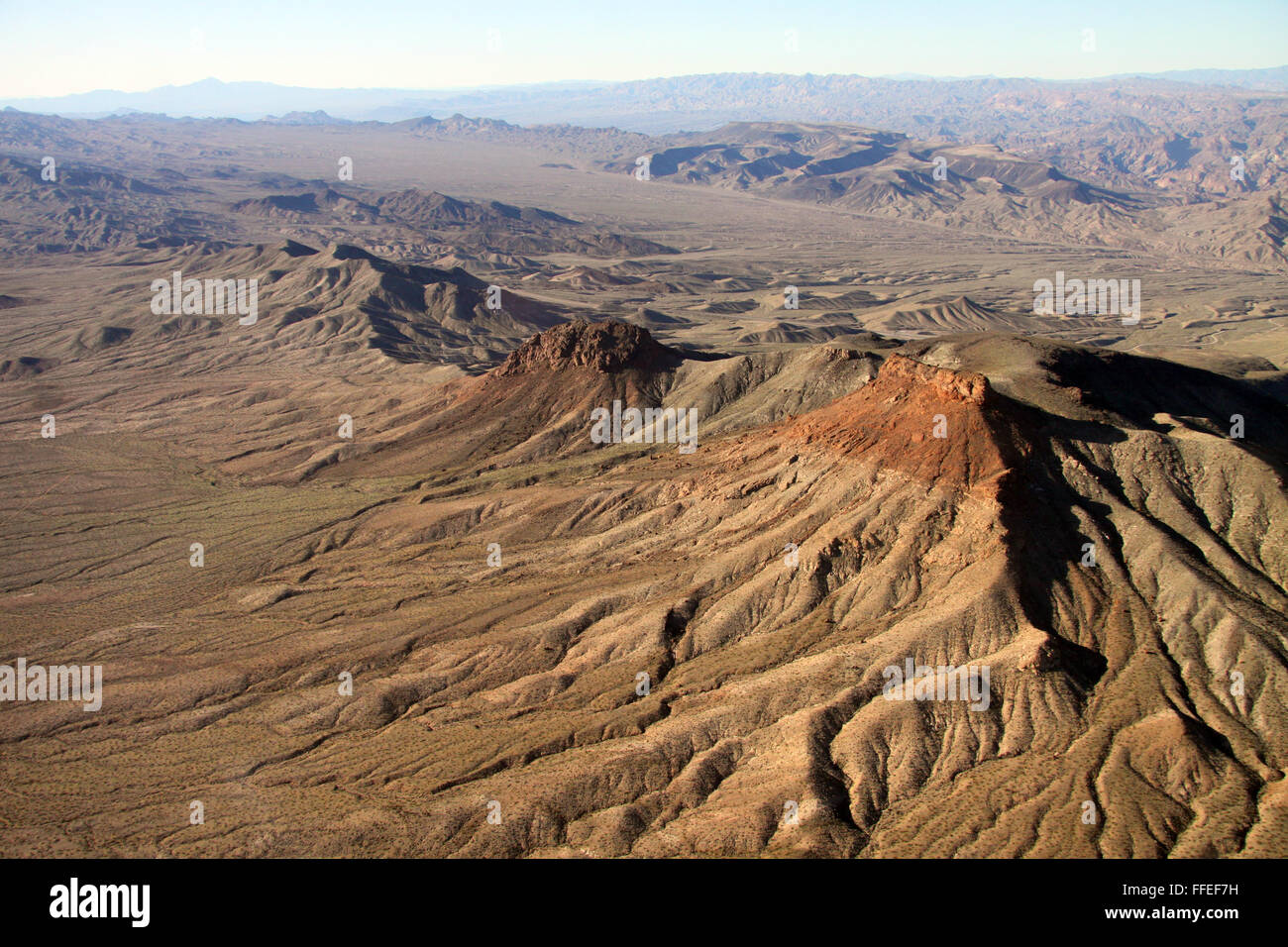 Luftaufnahme aus einem Hubschrauber auf die Landschaft von Arizona, USA Stockfoto
