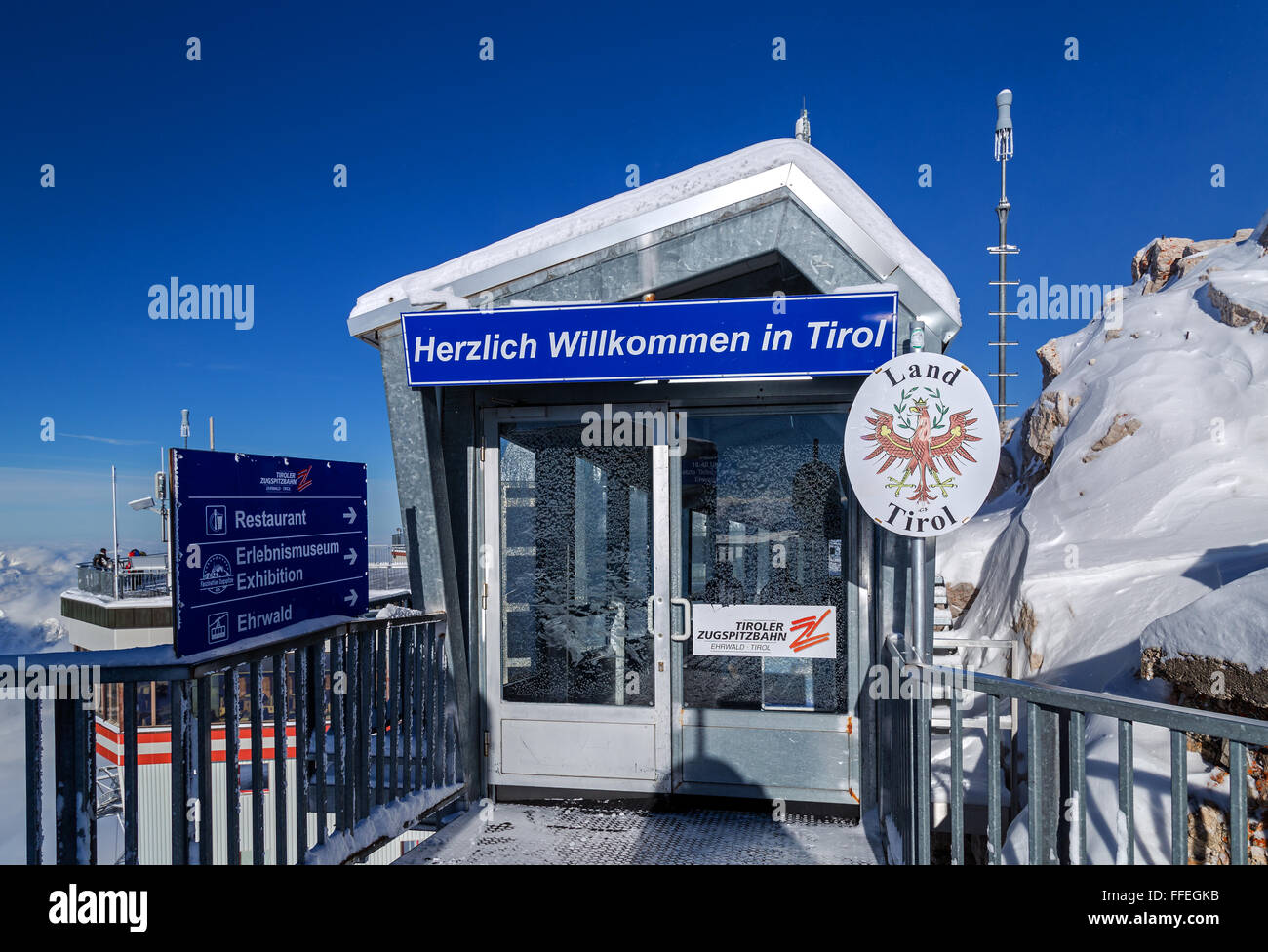Zugspitze Gipfel Deutschlands Stockfoto