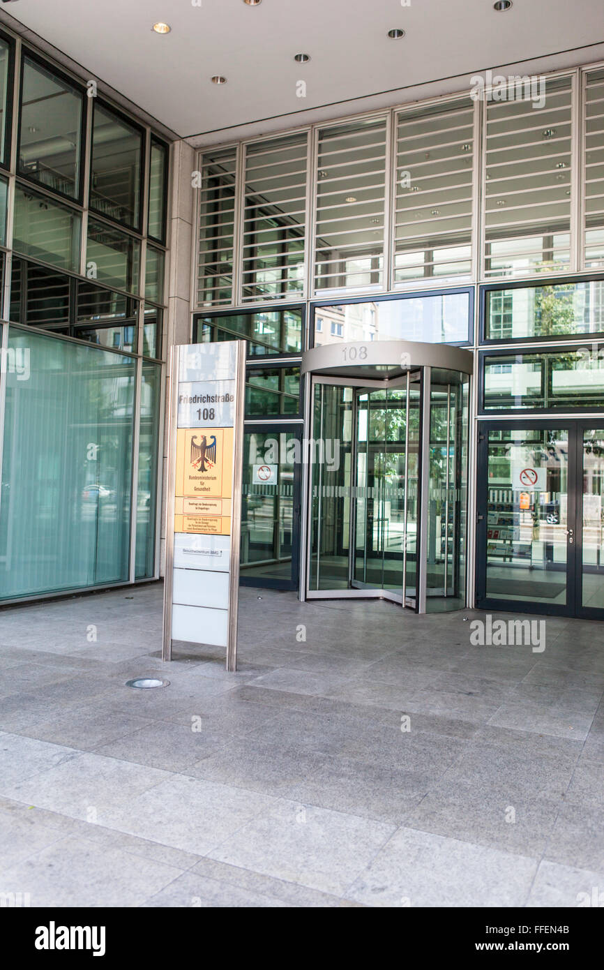 Büro Gebäudeeingang Stockfoto