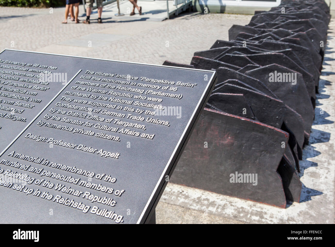 Denkmal für die ermordeten Mitglieder des Reichstags Stockfoto