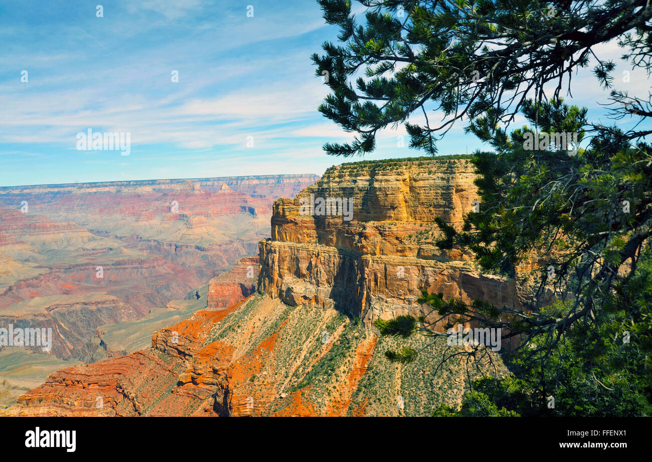 Grand Canyon Arizona ist steilen Schlucht geschnitzt von Kolorado Fluß von Indianern, Pueblo, Hopi, Yavapai bewohnt, Stockfoto