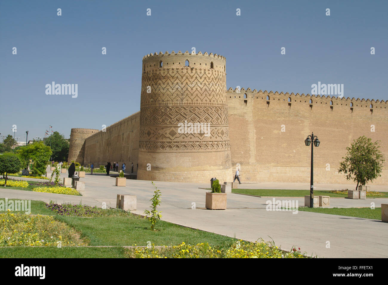 Schiefen Turm der Zitadelle Arg-e Karim Khani in Shiraz, Iran Stockfoto