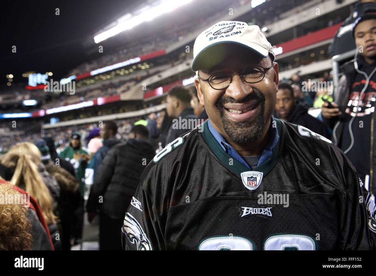 HS-Fußball-Staat und Pop Warner Nat "Champions besuchen der NFC East Div 26. Dezember 2015 Redskins vs. Adler Spiel in Philadelphia Stockfoto