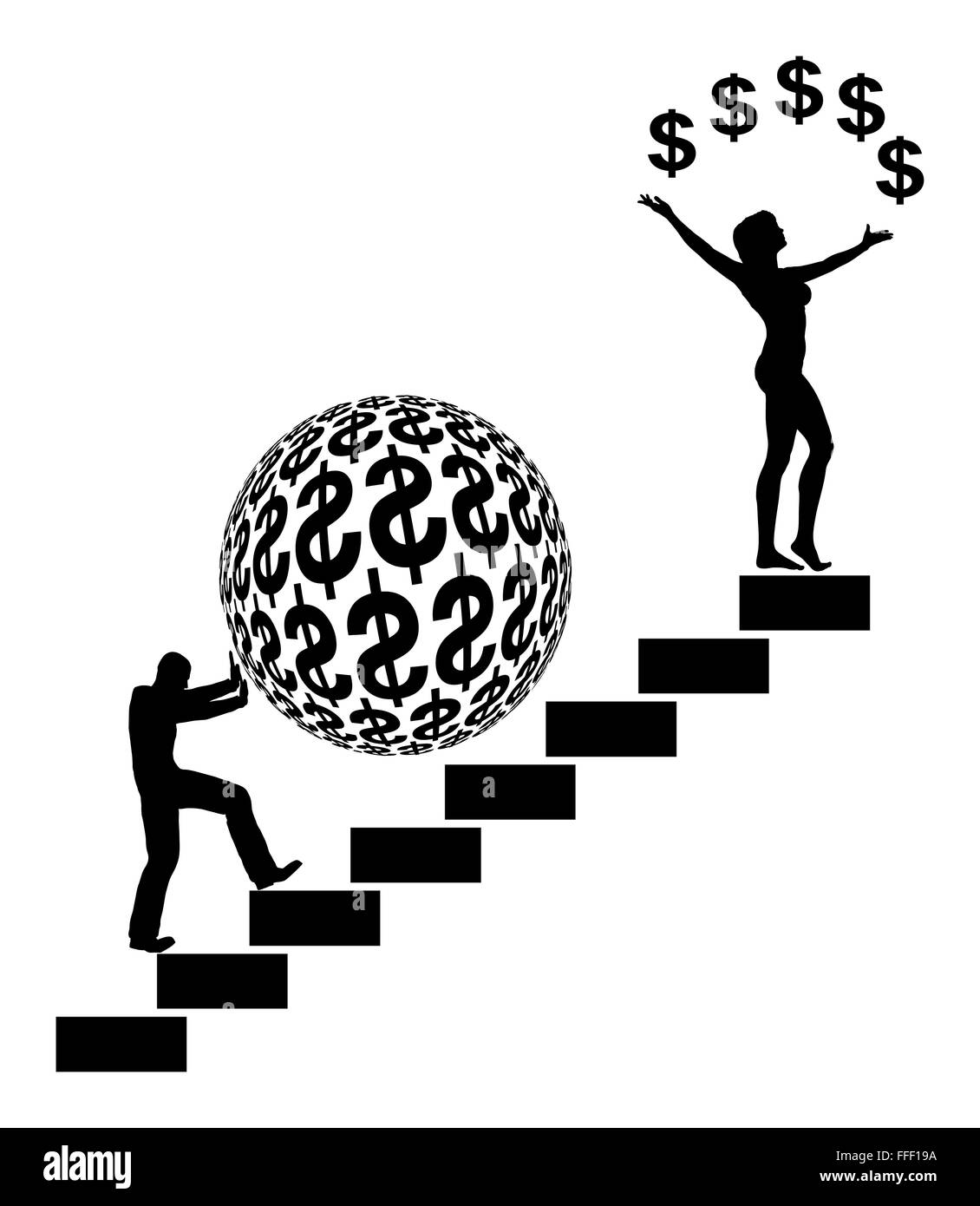 Ehe und Geldprobleme Stockfoto