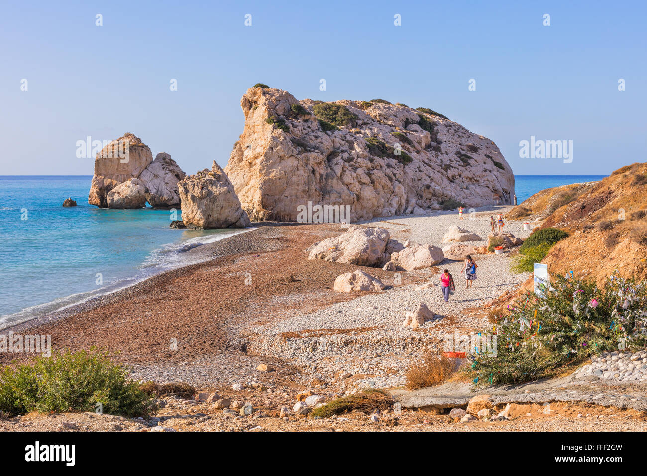Petra Tou Romiou (Rock der griechischen Aphrodite Felsen), Zypern Stockfoto