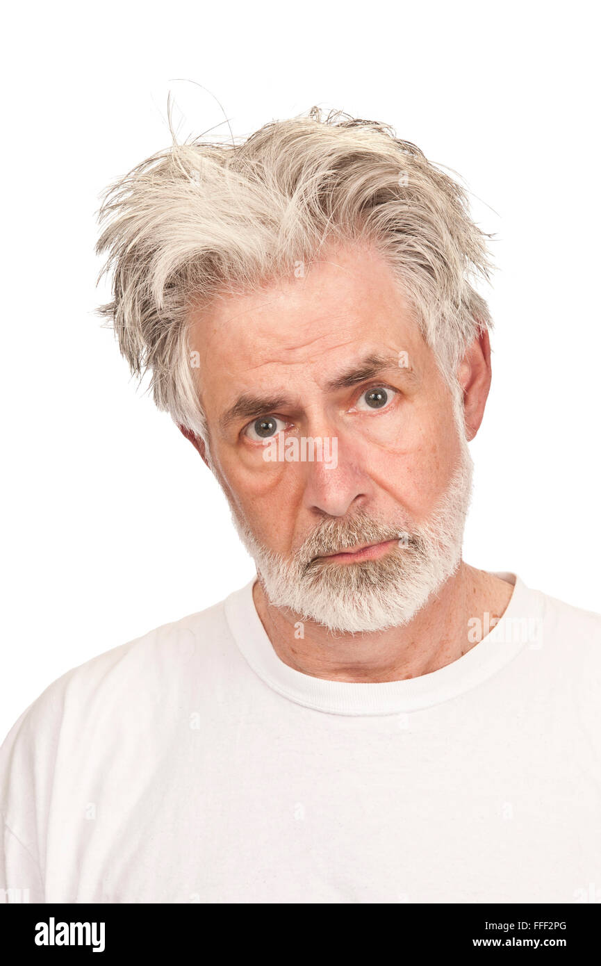 Traurig oder mutlos älterer Mann Stockfoto
