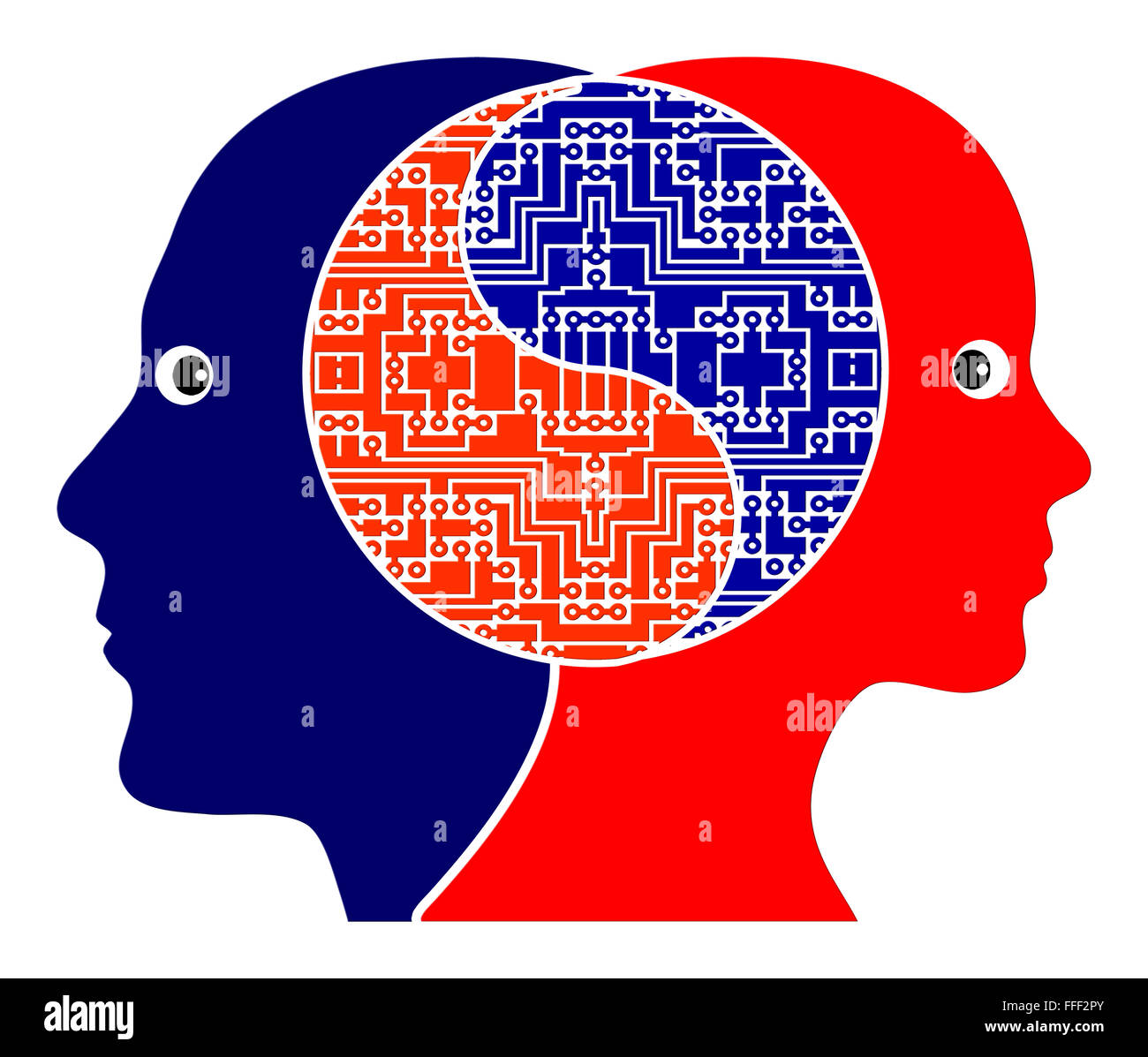 Paar von Computer-Generation Stockfoto