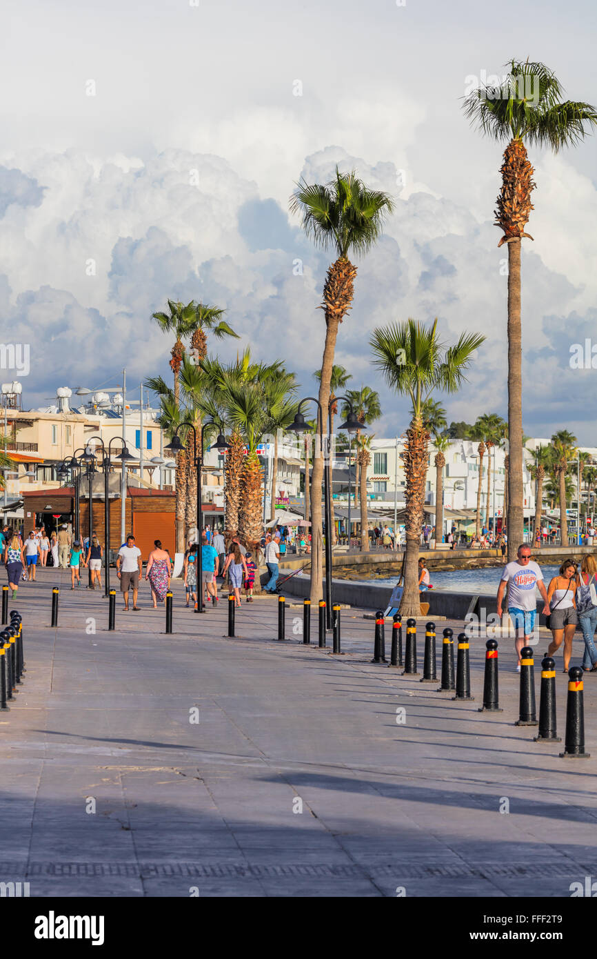 Deich in Stadt von Paphos, Zypern Stockfoto