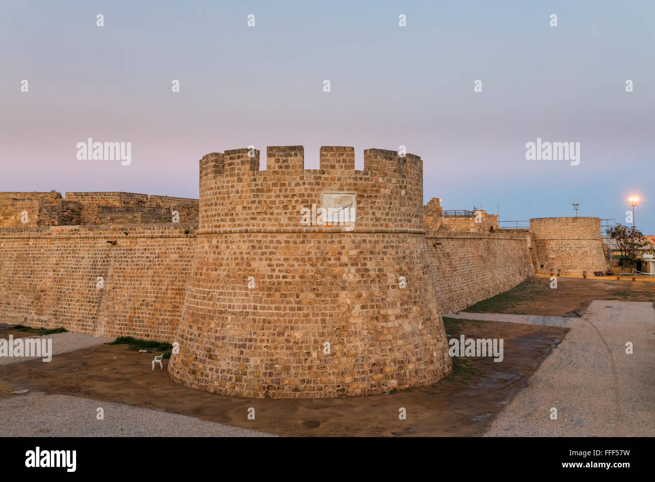 Zitadelle Turm und Mauern, Famagusta, Nordzypern Stockfoto