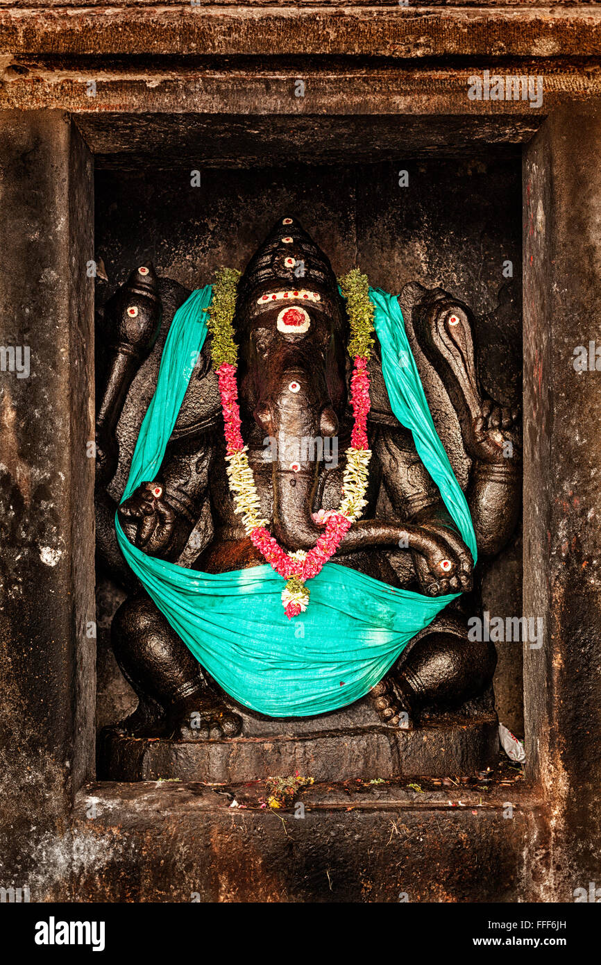 Ganesha Bild. Brihadishwara-Tempel, Tanjore Stockfoto