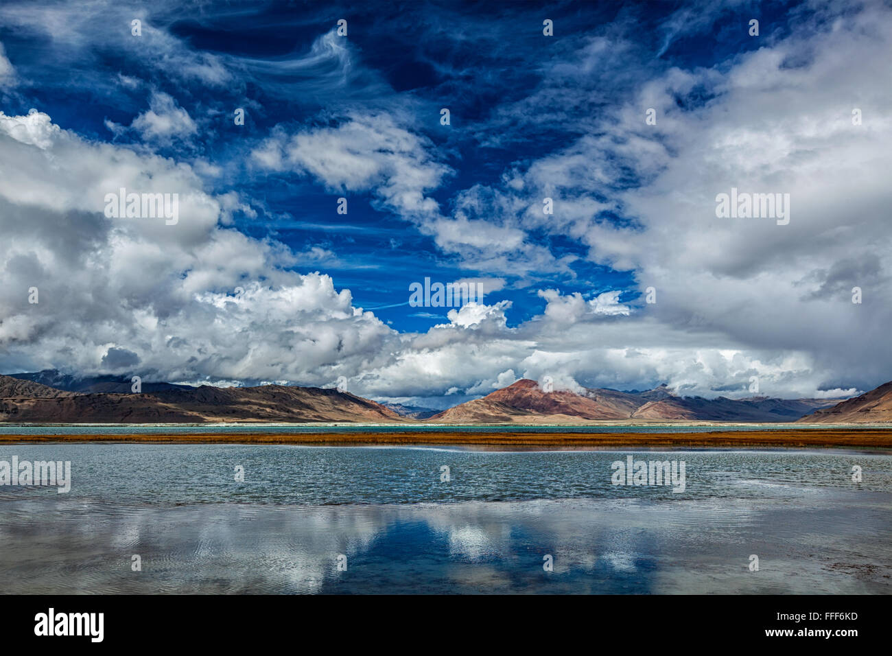 Berg-See-Tso Kar im Himalaya Stockfoto