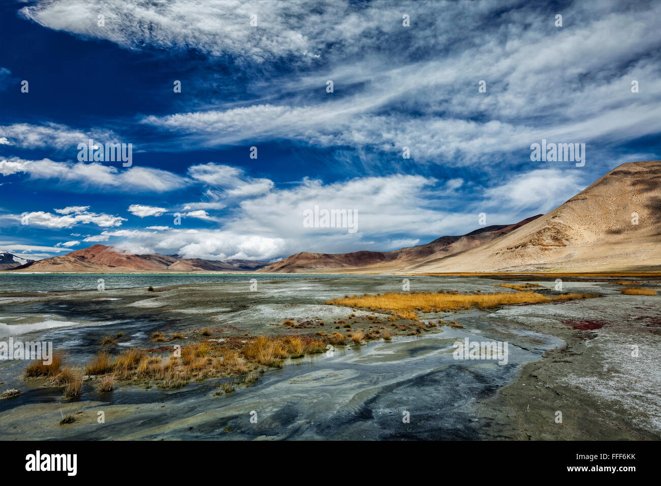 Berg-See-Tso Kar im Himalaya Stockfoto