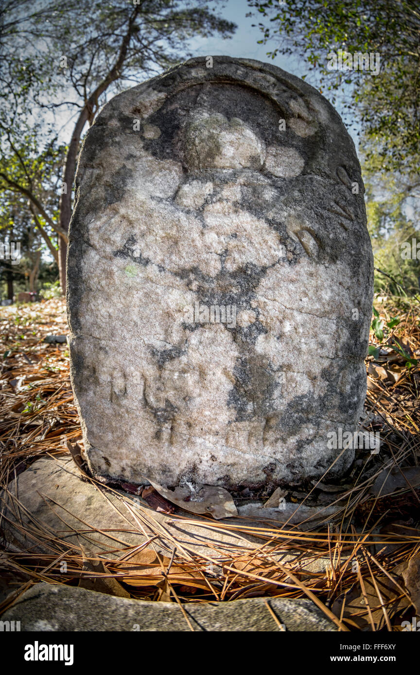 04.01.16 Spring TX - dieses Grab Marker auf dem Mt. Zion Friedhof gefunden Stockfoto