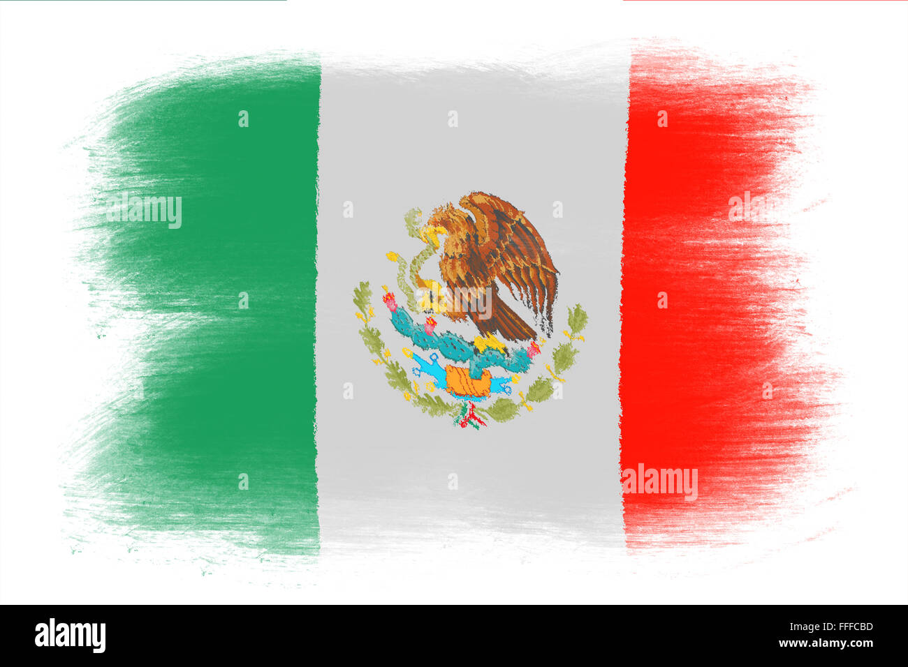 Die mexikanische Flagge Stockfoto