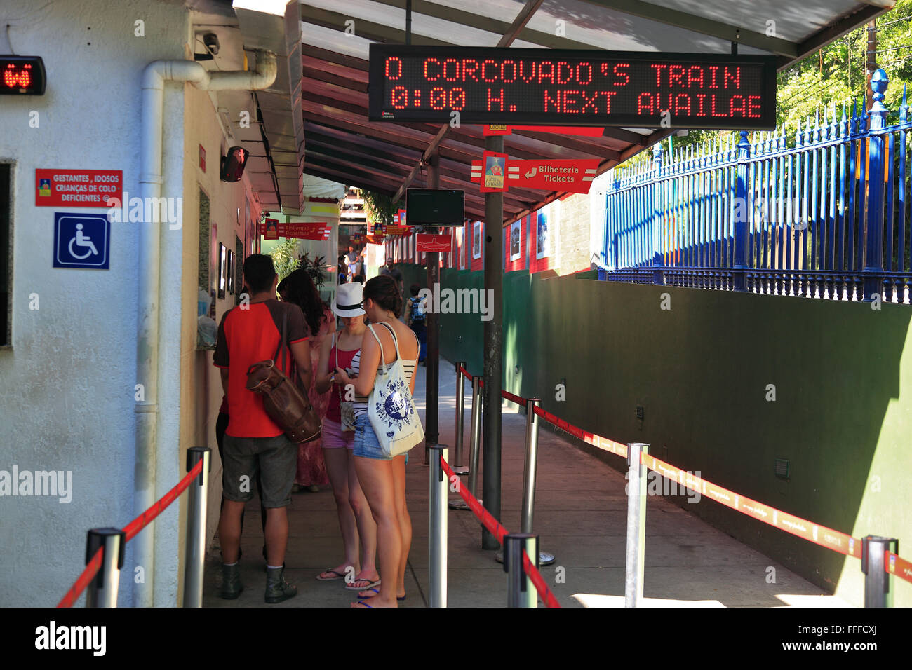 Die Station der Zahnradbahn Corcovado, Rio De Janeiro, Brasilien Stockfoto