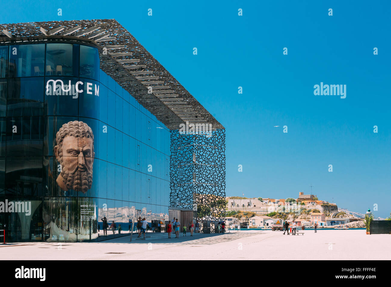 Marseille, Frankreich - 30. Juni 2015: MUCEM, Museum der Kulturen Europas und des Mittelmeerraums. Stockfoto