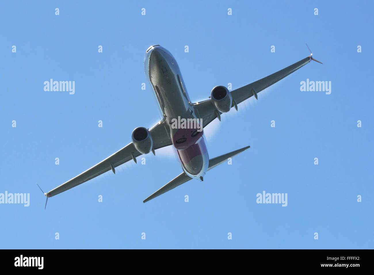 United Airlines Boeing 737-900-overhead Stockfoto