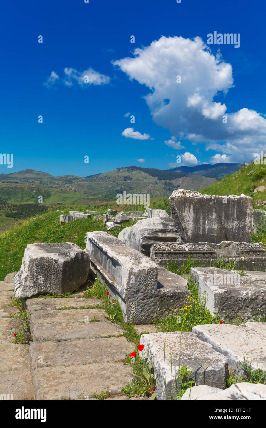 Tempel des Dionysos, Pergamon, Bergama, Provinz Izmir, Türkei Stockfoto