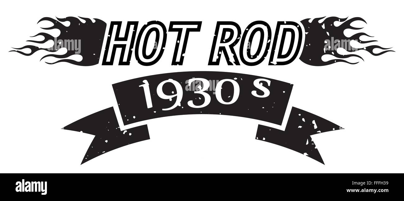 Hot Rod logo Stock Vektor