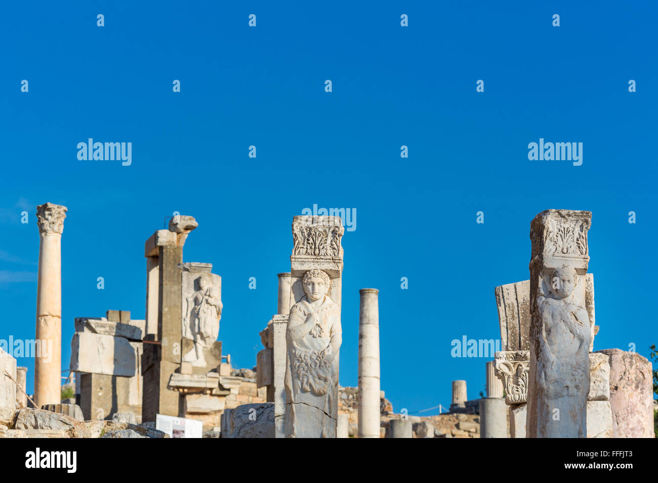 Ruinen des antiken Ephesus, Selcuk, Provinz Izmir, Türkei Stockfoto