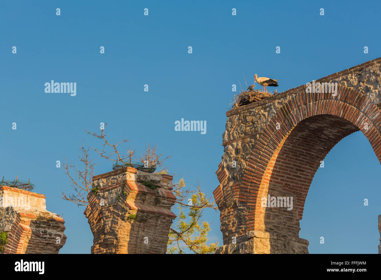 Römische Aquädukt, Ephesus, Selcuk, Provinz Izmir, Türkei Stockfoto