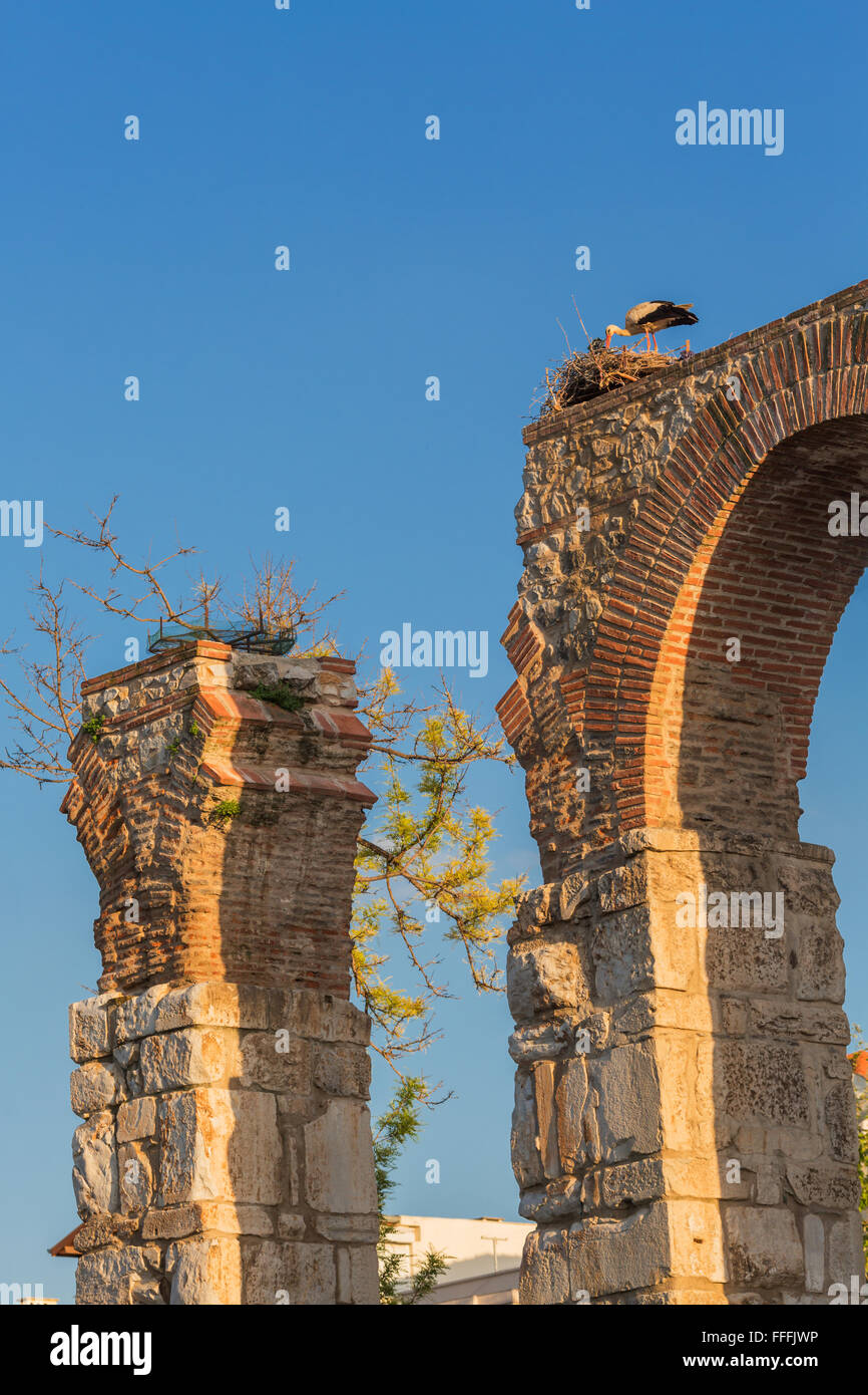 Römische Aquädukt, Ephesus, Selcuk, Provinz Izmir, Türkei Stockfoto