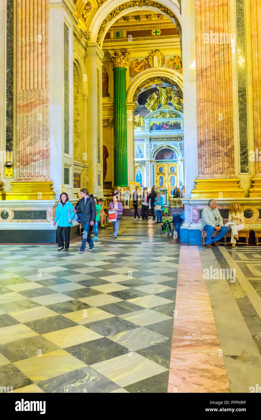 Innenraum der St. Isaaks Kathedrale, Sankt Petersburg, Russland Stockfoto