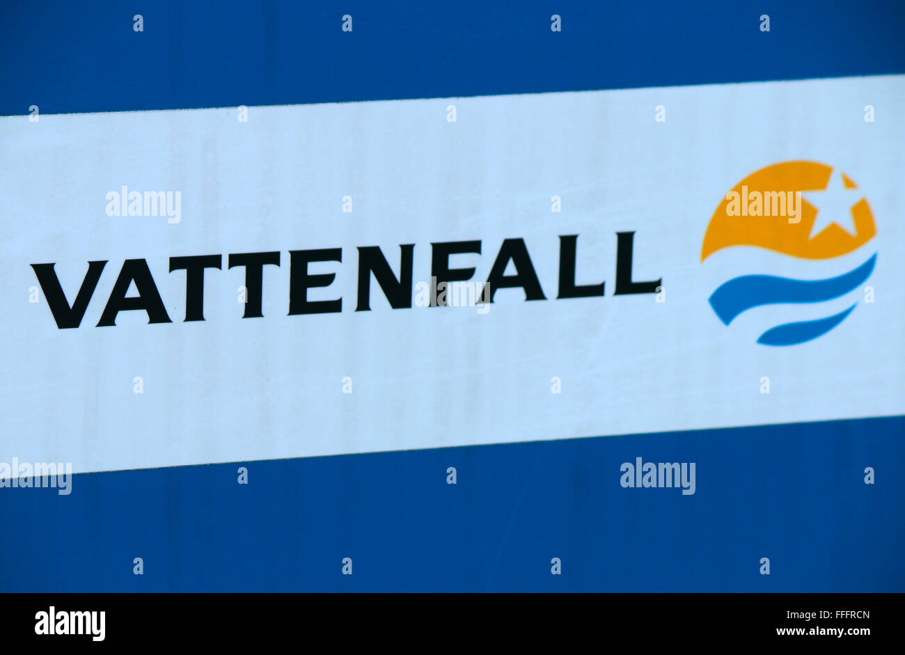Markennamen: "Vattenfall", Berlin. Stockfoto