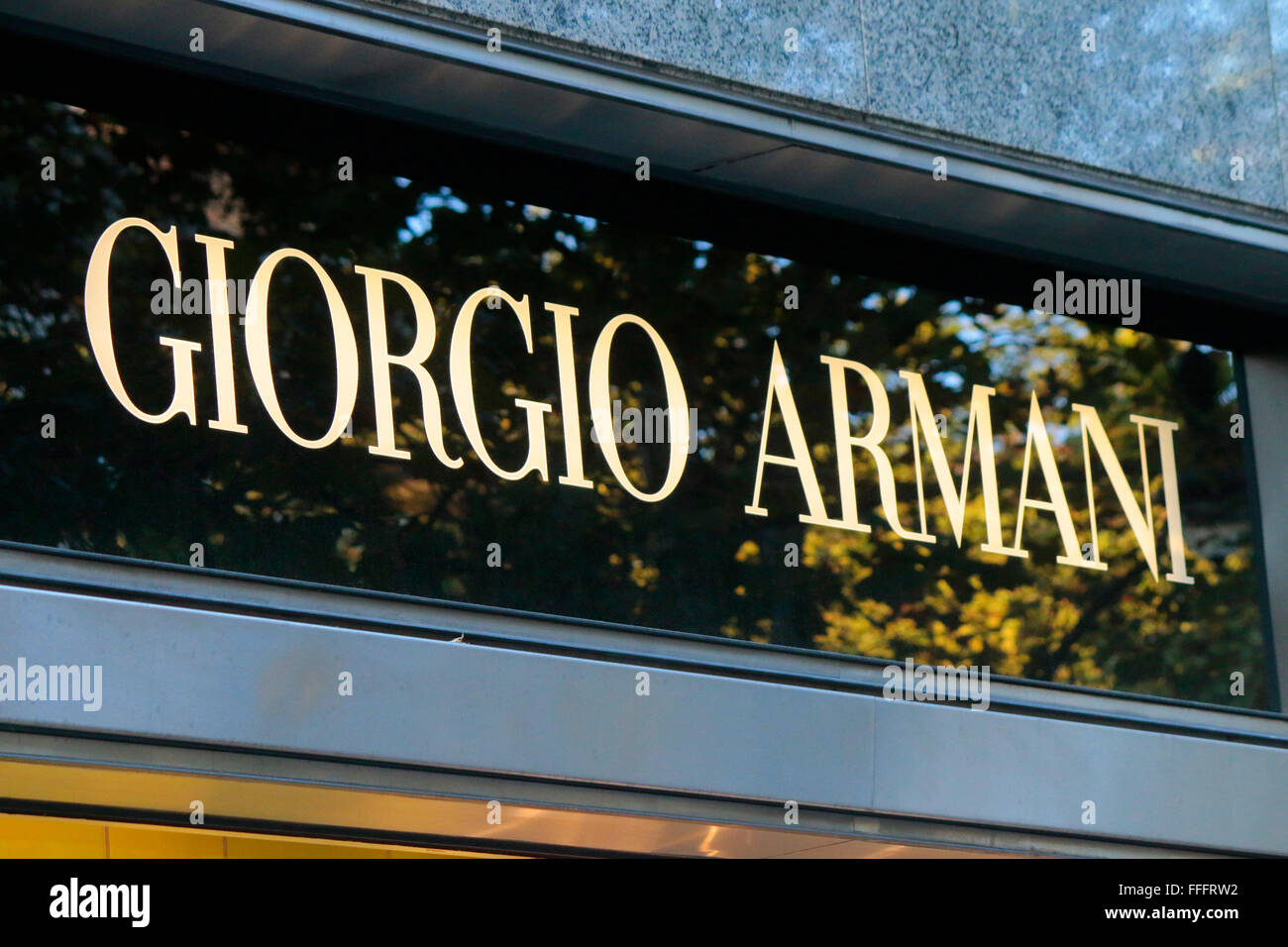 Markennamen: "Giorgio Armani", Berlin. Stockfoto