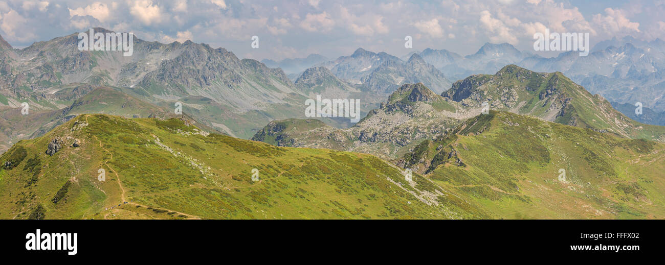 Tal der sieben Seen, Kaukasus, Abchasien (Georgien) Stockfoto