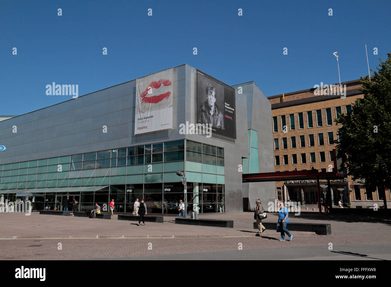 Das Museum für zeitgenössische Kunst Kiasma, Helsinki, Finnland. Stockfoto