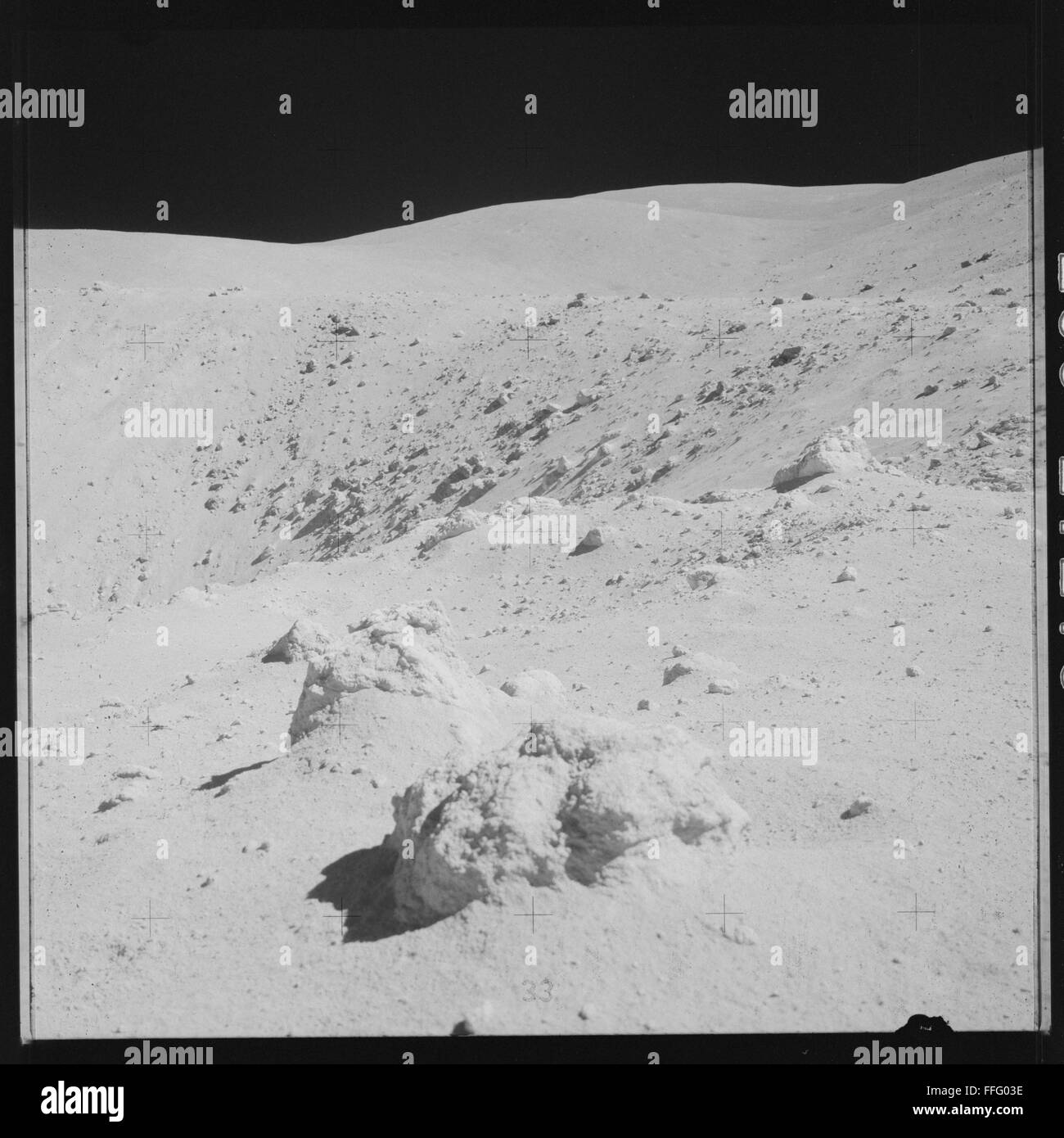 Apollo 16 unberührt Fotoarchiv, das ist die komplette ungeschnittene Sammlung aus der Apollo-Mission Stockfoto