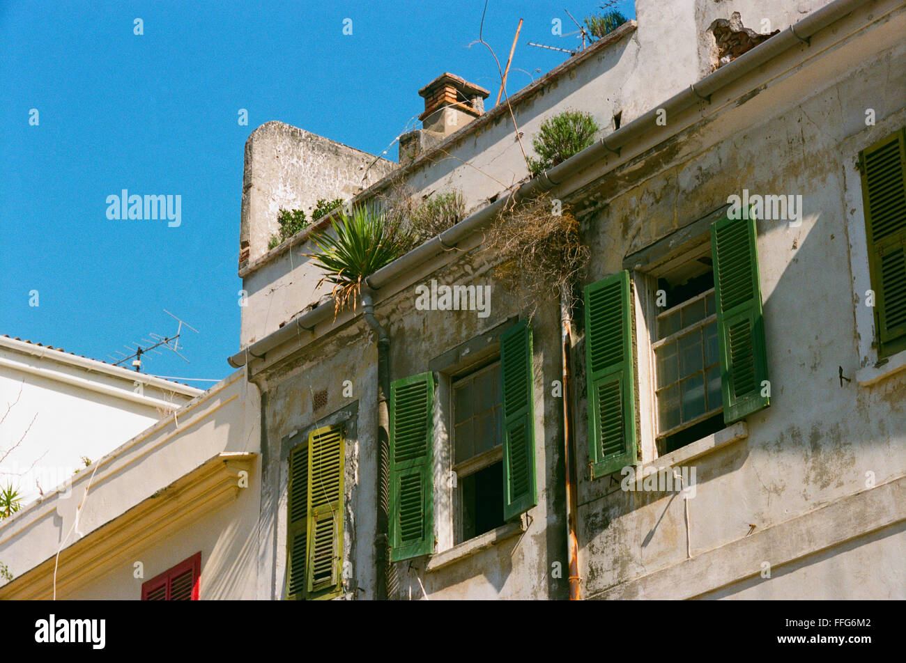 Ein typisches Haus im Zentrum von Gibraltar Stockfoto