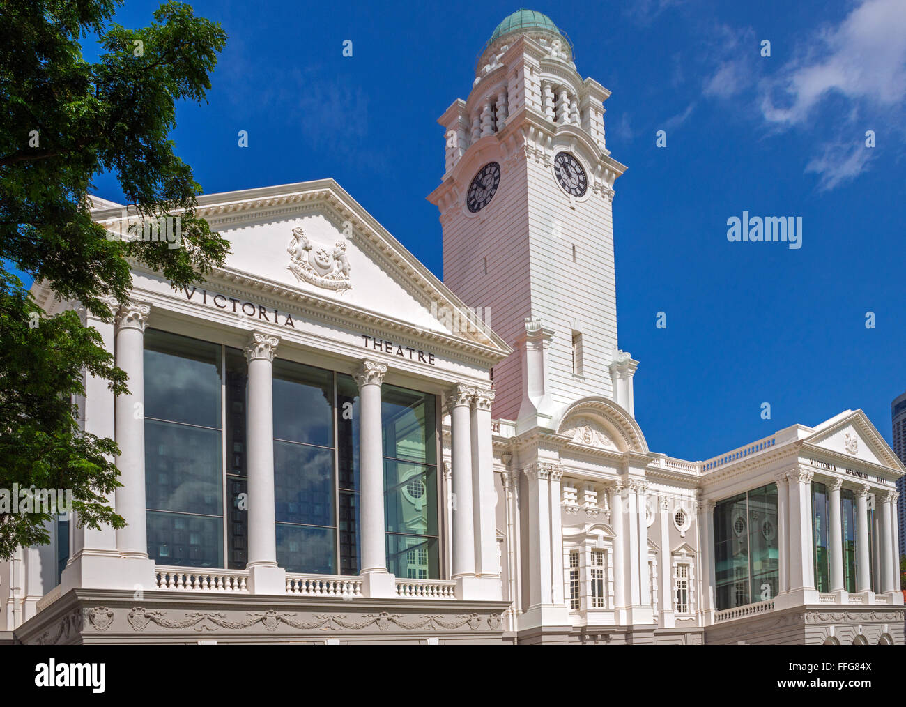 Victoria Theater und Konzerthalle, Singapur Stockfoto