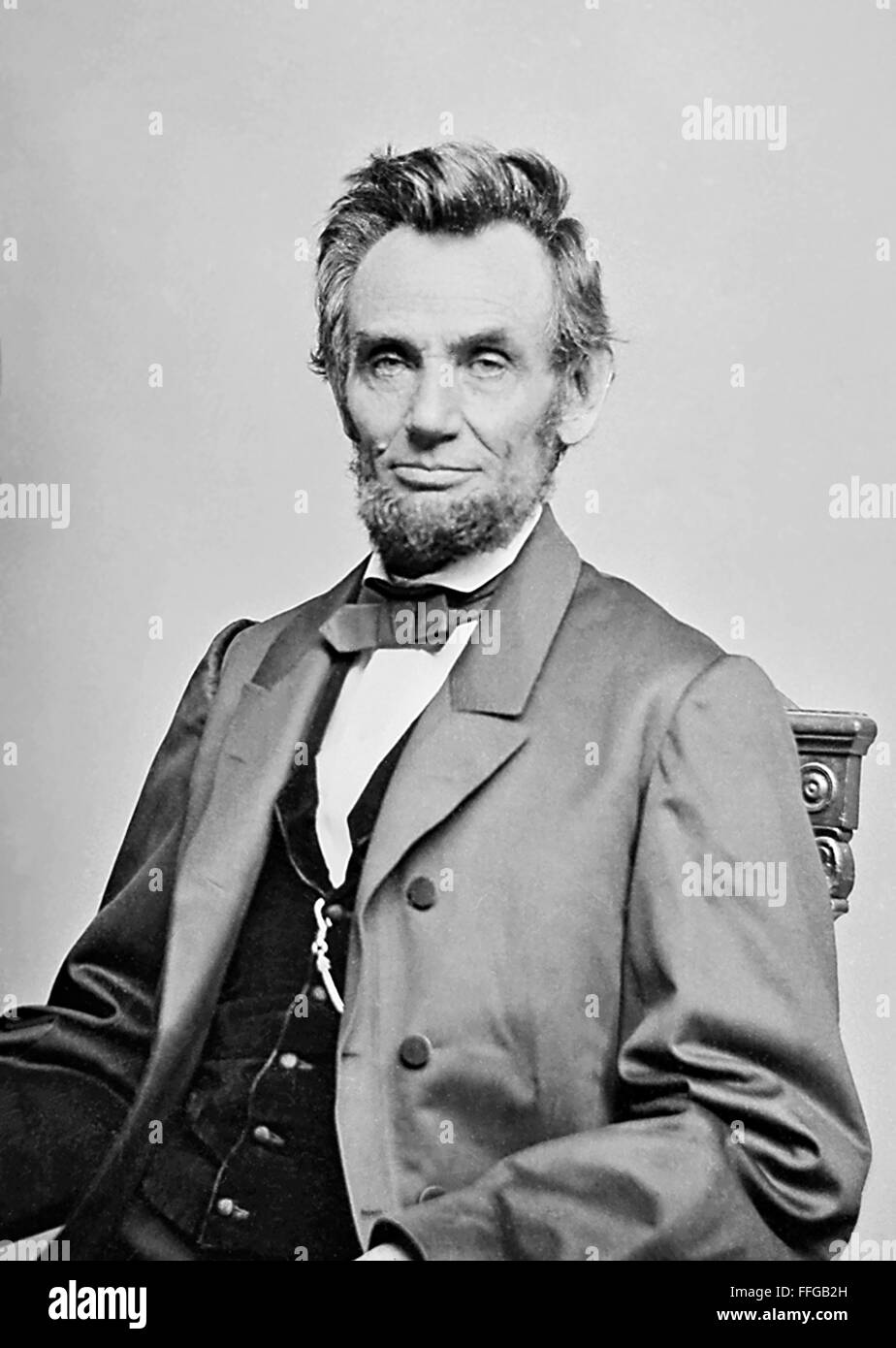 Abraham Lincoln. Foto von Präsident Abraham Lincoln Mathew Brady c.1863 getroffenen Stockfoto
