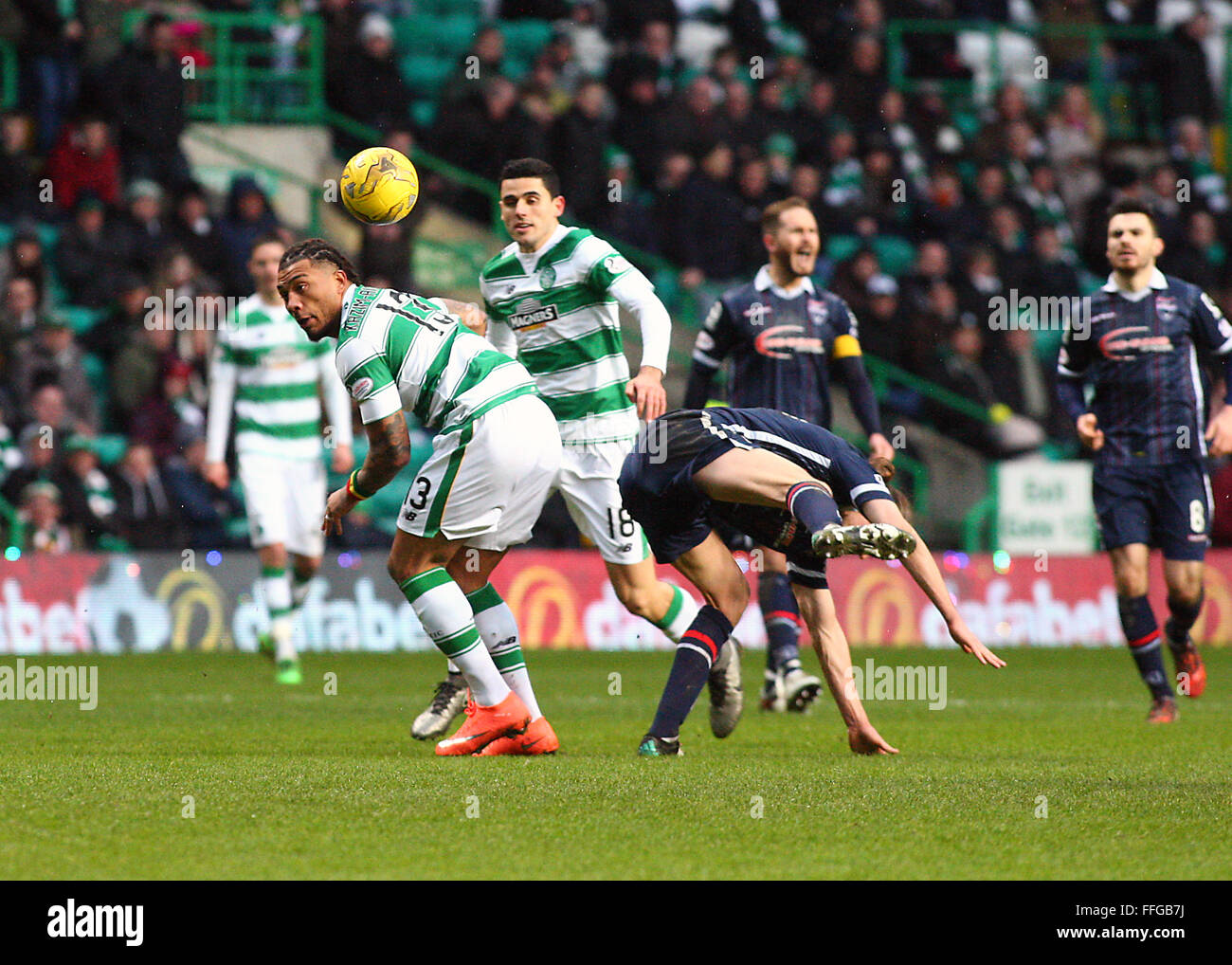 Glasgow, Schottland. 13. Februar 2016. Colin Kazim-Richards von Celtic während des keltischen V Ross County Ladbrokes Scottish Premier League Spiels im Celtic Park in Glasgow am 13. Februar 2016 Credit: Ian Buchan/Alamy Live News Stockfoto