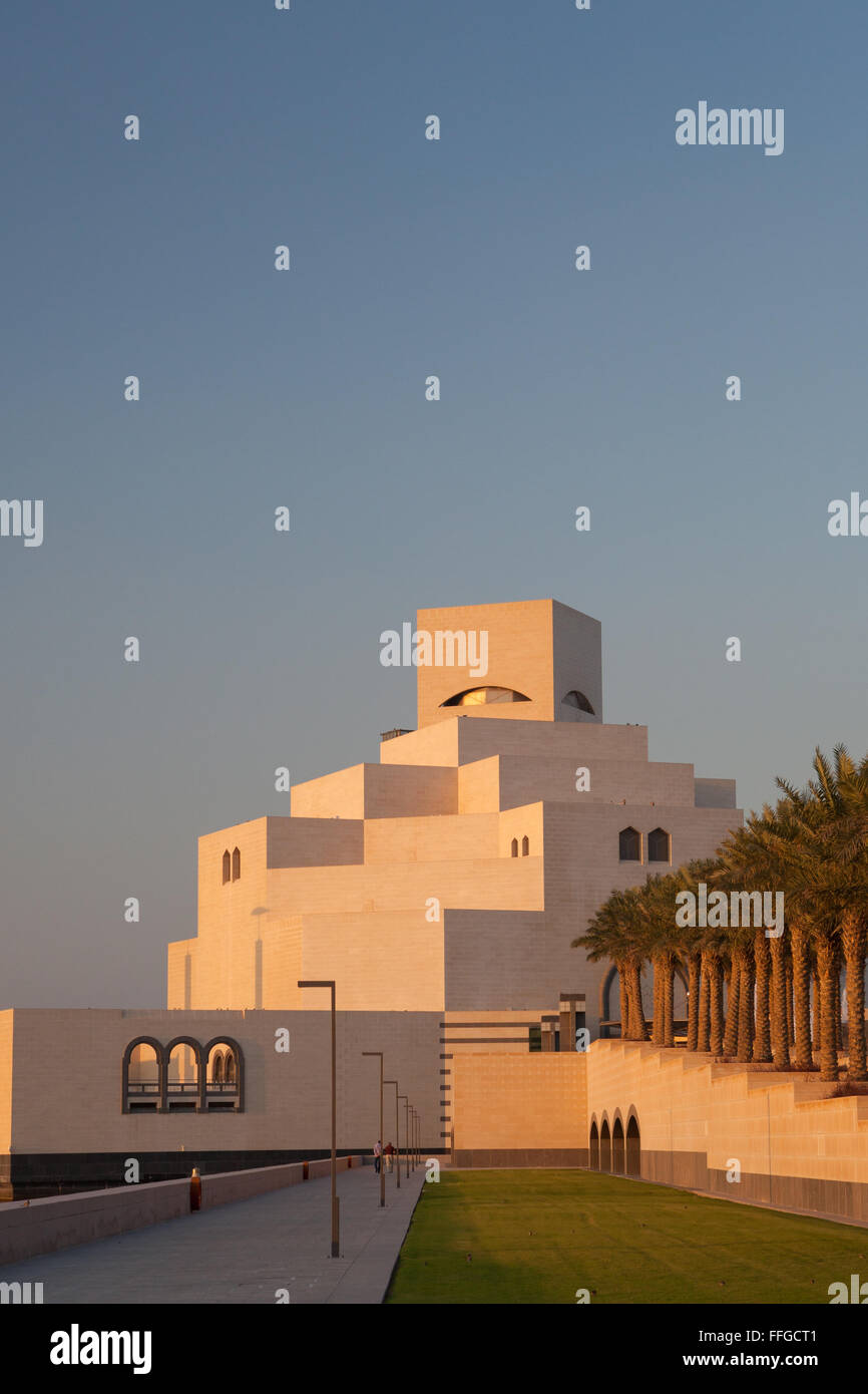 Museum für islamische Kunst, MIA, Doha, Katar. Ikonischen Gebäude, entworfen von renommierten Architekten I.M. Pei Stockfoto