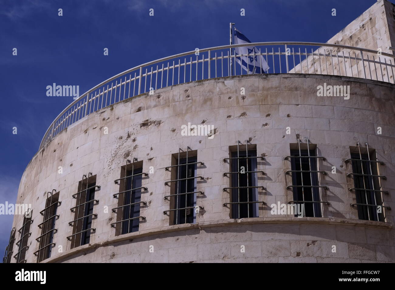 Äußere des Jerusalem Historisches Rathaus Gebäude während des britischen Mandats und wurde von der Gemeinde von Jerusalem seit über 60 Jahren eingesetzt, von seiner Errichtung im Jahre 1930 bis 1993. Jaffa Street West Jerusalem Israel Stockfoto