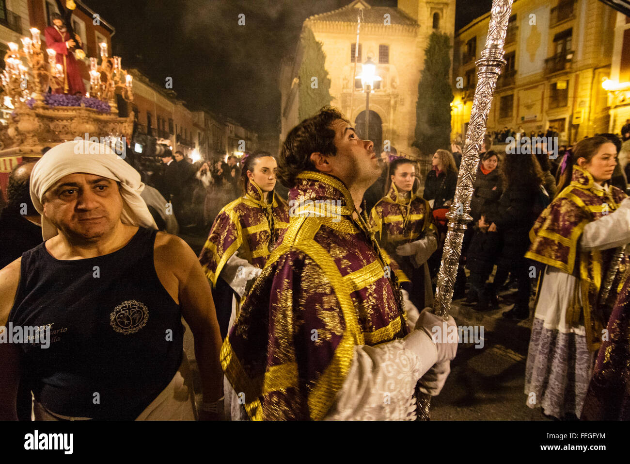 Semana Santa Prozession. Granada, Spanien Stockfoto